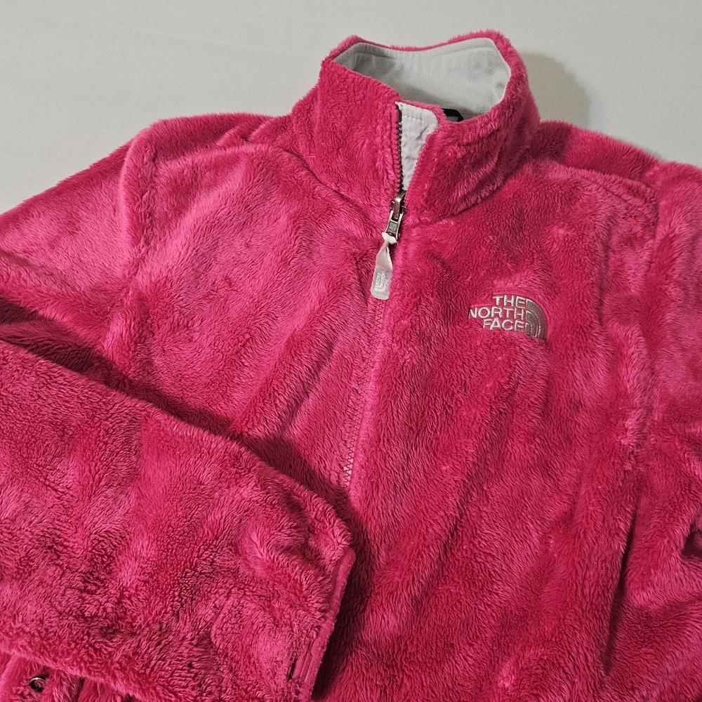 The North Face Fleece Jacket Womens M Red Full Zip Sherpa‎ Outdoor Logo